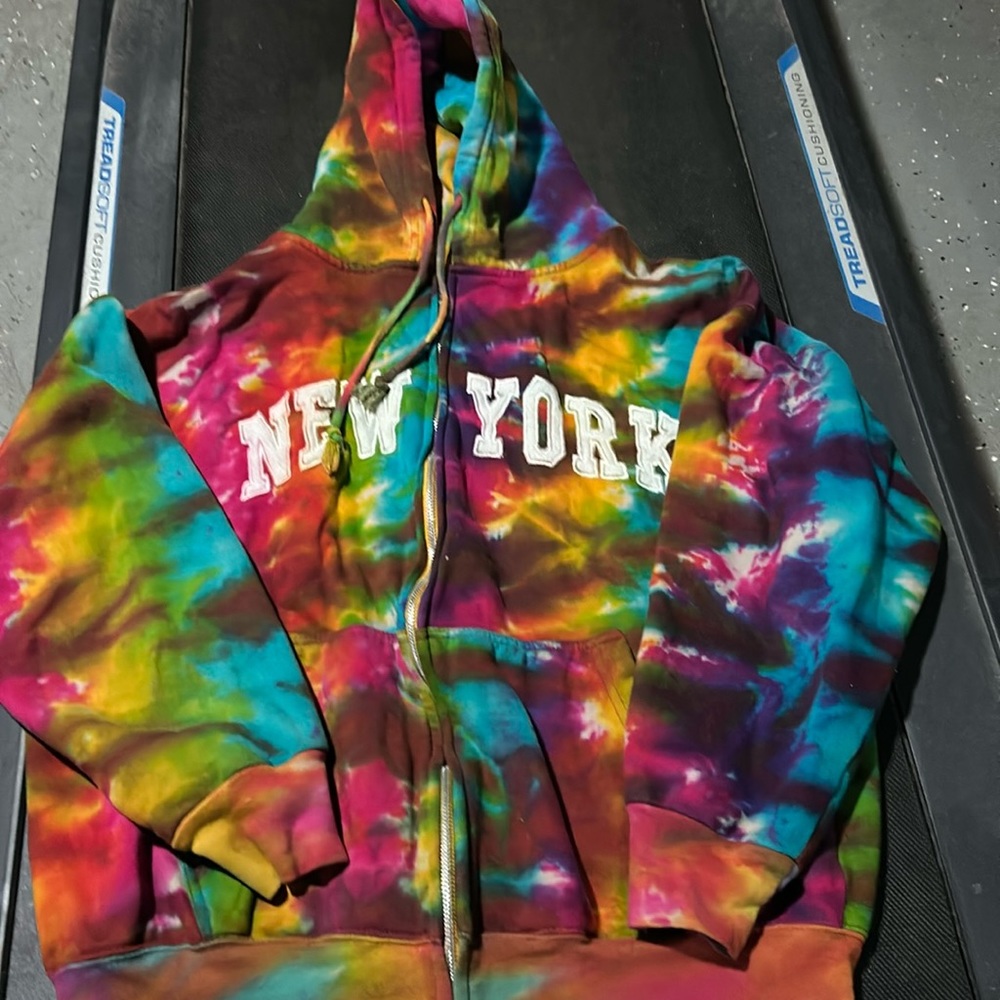 Popular Sports New York Tie-Dye Zip Up Jacket Girl’s Large